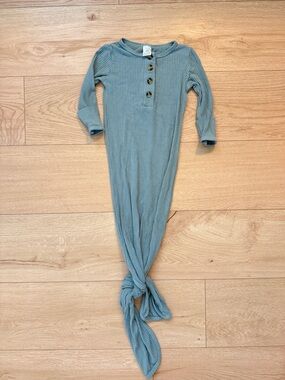 Lou Lou & Company Blue Ribbed Knotted Gown